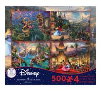 Ceaco - Confezione multipla 4 in 1 - Thomas Kinkade - Collezione Disney Dreams -
