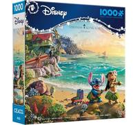 Ceaco - Thomas Kinkade - Disney - Lilo e Stitch - Puzzle da 1000 pezzi | Thomas Kinkade Disney Art, Made in USA, cartone riciclato, dimensioni finite 67,6 x 48,3 cm, include poster