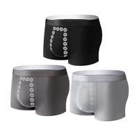 CEAeis Biancheria Intima di Terapia Magnetica degli Uomini di Massaggio, Terapia Magnetica Pantaloni energetici degli Uomini, Biancheria Intima degli Uomini di Terapia del Campo energetico (3pcs-C,L)
