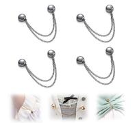 CEAeis Clip magnetiche multifunzionali per Abiti, 4 Clip magnetiche Forti per Scialle per Abiti, Spilla Magnetica Multiuso Senza Spilla, per Abiti da Donna, Spille Hijab Decorare (4pcs-E)
