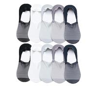 CEAeis Sottili Calzini antisfilamento, Calzini Traspiranti in Seta di Ghiaccio Invisibile, Calzini Antiscivolo Invisibili per Barca da Uomo (One Size,10 Pairs)