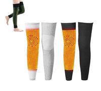 CEAeis Supporto termico per ginocchio a base di erbe, maniche linfatiche autoriscaldanti, ginocchiere modellanti per digitopressione all'artemisia per uomini e donne (L: 60-70kg,2 pairs - C)