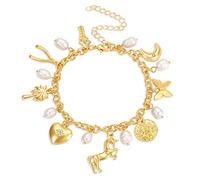 CEALXHENY Bracciale da donna a maglia con unicorno, farfalla, stella, cuore, braccialetto per ragazze, metallo, cristallo