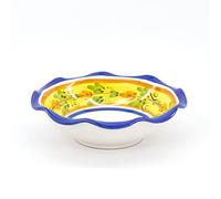 CEAR ceramiche - Portafrutta Fruttiera Centrotavola Ø cm 25 in ceramica siciliana di Caltagirone decorata a mano