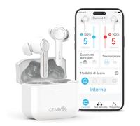 Cearvol Amplificatore del Suono per Anziani Ricaricabile e Bluetooth Riduzione del Rumore App Compatibile con iOS/Android Quattro Modalità per Perdita Uditiva da Lieve a Moderata,Bianco