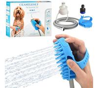 CEASELESLY Spazzola da Bagno per Cani,Spruzzatore per Cani Multifunzionale,Set doccia per cani,Doccia per Cani Spazzola per Animali,con Tubo di prolunga 2.3m e Giunto Universale per cani e gatti