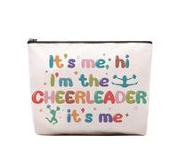 CEASQVAA Borsa per trucchi da cheerleader, regalo per cheerleader, borsa da cheer stuff, It's Me Hi I'm The Cheerleader, borsa cosmetica da cheerleader, regalo per donne, cheerleader