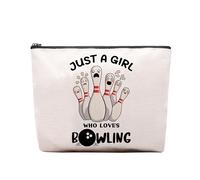 CEASQVAA Trousse per trucchi da donna, regalo di compleanno, regalo per colleghi e amici, bowling