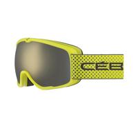 Cebé Maschera Sci Artic Lime Black Dots, lente Dark Smoke Flash Gold da Bambino TU Nero