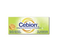 Cebion Effervescente Senza Zucchero - Integratore di Vitamina C - gusto arancia - 10 compresse