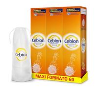 Cebion Vitamina C 1000 mg Effervescente Arancia,Supporta il Sistema Immunitario e il Metabolismo Energetico, 60 Compresse, Integratore Alimentare