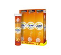 Cebion Vitamina C 1000 mg Effervescente Arancia,Supporta il Sistema Immunitario e il Metabolismo Energetico, 60 Compresse, Integratore Alimentare