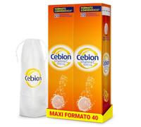 Cebion Vitamina C 1000 mg Effervescente Arancia,Supporta il Sistema Immunitario1 e il Metabolismo Energetico, 40 Compresse, Integratore Alimentare + portaombrelli