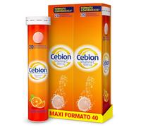 Cebion Vitamina C 1000 mg Effervescente Arancia,Supporta il Sistema Immunitario1 e il Metabolismo Energetico, 40 Compresse, Integratore Alimentare
