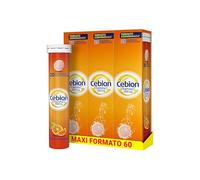 Cebion Vitamina C 1000 mg Effervescente Arancia,Supporta il Sistema Immunitario1 e il Metabolismo Energetico2, 60 Compresse, Integratore Alimentare