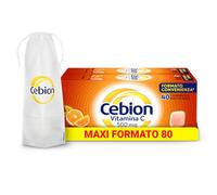 Cebion Vitamina C 500 mg Masticabile Arancia, Supporta il Sistema Immunitario1 e il Metabolismo Energetico, 80 Compresse, Integratore Alimentare + portaombrelli