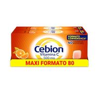 Cebion Vitamina C 500 mg Masticabile Arancia,Supporta il Sistema Immunitario1 e il Metabolismo Energetico, 80 Compresse, Integratore Alimentare