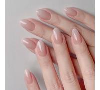 Ceboic 30 Pezzi Mandorla Press on Nails, Corte Sfumatura Rosa Nudo Unghie Finte, Naturali Acrilico Artificiali Adesivo Unghie, Eleganti Riutilizzabili Fake Nails per Donna Ragazze DIY Manicure
