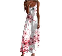 Ceboyel Vestito estivo estivo da donna con spalline sottili floreali abito lungo lungo lungo scollo a V abiti bohémien sexy abiti da spiaggia alla moda 2024, Colorato #36, S