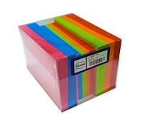 Cecami Cartoncini Colorati con Busta, 100Pz 11x8cm, Biglietti Colorati Piccoli con Busta, Festa Compleanno Auguri Regalo, Bigliettini Auguri con Buste 5 Colori Forti Assortiti, Bustine con Foglietti