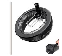 Cecanndila Stanley Cup - Coperchio di ricambio a prova di perdite, con cannuccia, riutilizzabile, accessorio per bicchieri da 40 oz (nero)