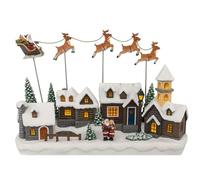 cecaro group - Giostrina Villaggio Natalizio Carillon con Luci, Musica e Movimento - con Babbo Natale e Renne