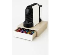 Cecaro Group - - Porta Capsule Caffè con Cassetto in Legno Bianco e Effetto Rovere | Organizer Elegante per Cialde e Capsule (30x30x10 cm)