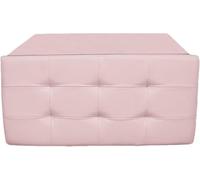 cecaro group POUFF POUF CONTENITORE ECOPELLE PANCA BAULE IMBOTTITO BOTTONI TRAPUNTATO VARI COLORI (ROSA)