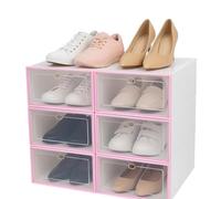 cecaro group - Set 6 Scatole Trasparenti per Scarpe - Portascarpe Impilabile