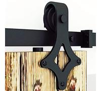 Cecaylie 6.6 ft (200 cm) Binario per Porta Scorrevole Kit, acciaio al carbonio, per porte scorrevoli Running Rail Raccordi per porte scorrevoli Set di porte scorrevoli Binari di corsa per porte