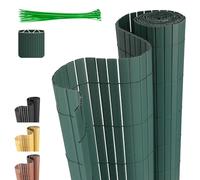 Cecaylie Canniccio in PVC,Verde Tappetino frangivista con nervature a W, Facile da Pulire,Forte Privacy, per Giardino, Balcone, terrazza(80 * 700cm)