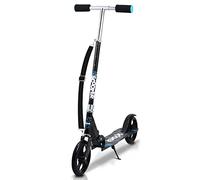Cecaylie Monopattino per bambini di 5 anni, pieghevole e regolabile in altezza, scooter per bambini, fino a 100 kg, scooter antiscivolo, ruote da 190 mm, nero blu