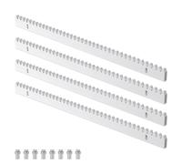 Cecaylie Rack in acciaio zincato per cancello scorrevole apriporta cancello scorrevole, 2 m, 4 pezzi (ogni lunghezza di 50 cm), colore: argento