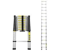 Cecaylie Scala telescopica da 4,4 m, scala in alluminio allungabile con piedini antiscivolo, scala multiuso per soffitta, scaletta portatile, portata 150 kg