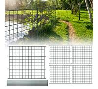 Cecaylie Set di 5 recinzioni per laghetti, in metallo, lunghezza 3,75 m, colore: verde, recinzione per giardino, recinzioni per animali domestici