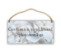 CECE&COLE Personalizzato Personalizzato Bordo di Legno Appeso Porta Segno-Vintage Segno Frontale Portico Con Aggiungere Il Tuo Testo Della Placca Della Parete Casa Segno, Bianco, 30cmx1