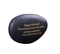 CECE&COLE Rocce Incise con Parole - Pietre da Giardino Personalizzate Incise con Qualsiasi Messaggio, Pietre da Giardino Incise al Laser, Pietre Commemorative, Pietre Fermacarte Decorative