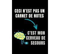 Ceci N’est Pas Un Carnet De Notes C’est Mon Cerveau De Secours: Cahier drôle et amusant pour collègues au travail,Idée cadeau original personnalisé ... note ligné couverture brillante