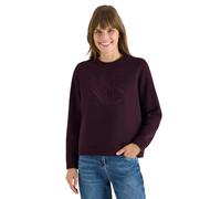 Cecil 3015659 Felpa con Ricamo, Eggplant Red, XL Donna