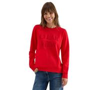 Cecil 3017255 Felpa con Wording, Rosso-Fiery Red, L Donna