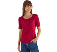 Cecil 3116304 T Shirt Tinta Unita, Beaujolais Red, XS Donna