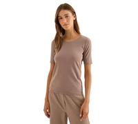 Cecil 3116304 T Shirt Tinta Unita, Cocoa Tortora, M Donna
