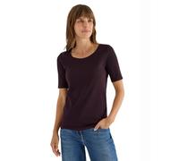 Cecil 3116304 T Shirt Tinta Unita, Eggplant Red, XXL Donna