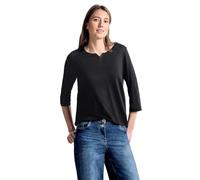 Cecil 313172 Fenja T-Shirt, Nero (Black 10001), X-Large Donna