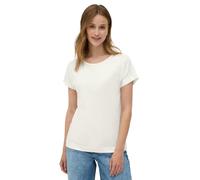 Cecil 3227043 Maglietta con Dettagli Burn-out, Vanilla White, M Donna