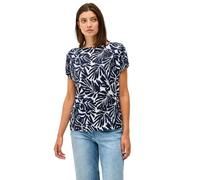 Cecil 3227067 Maglietta con Stampa con Bottone, Urban Dark Blue, S Donna