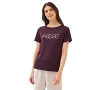 Cecil 3227075 Camicia Burn-out con Scritta, Rosso Gelso, S Donna