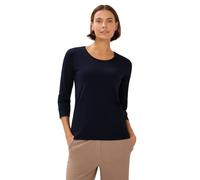 Cecil 3227270 Maglietta Basic, Urban Dark Blue, S Donna