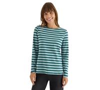 Cecil 3227274 Maglietta Basic a Righe, Dark Sea Green, XS Donna
