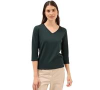 Cecil 3227461 Maglietta Basic con Scollo a V, Ink Green, M Donna
